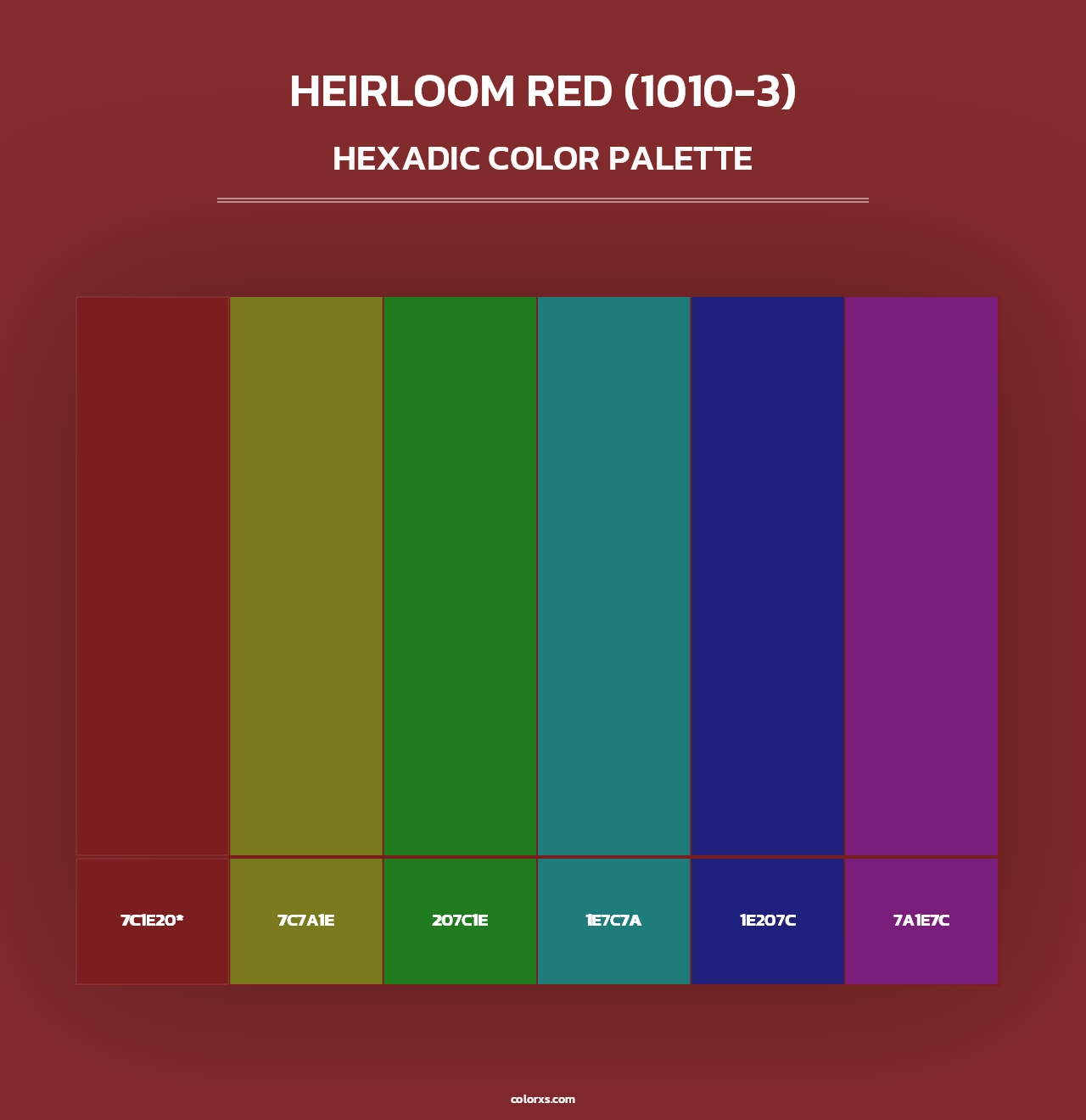 Heirloom Red (1010-3) - Hexadic Color Palette