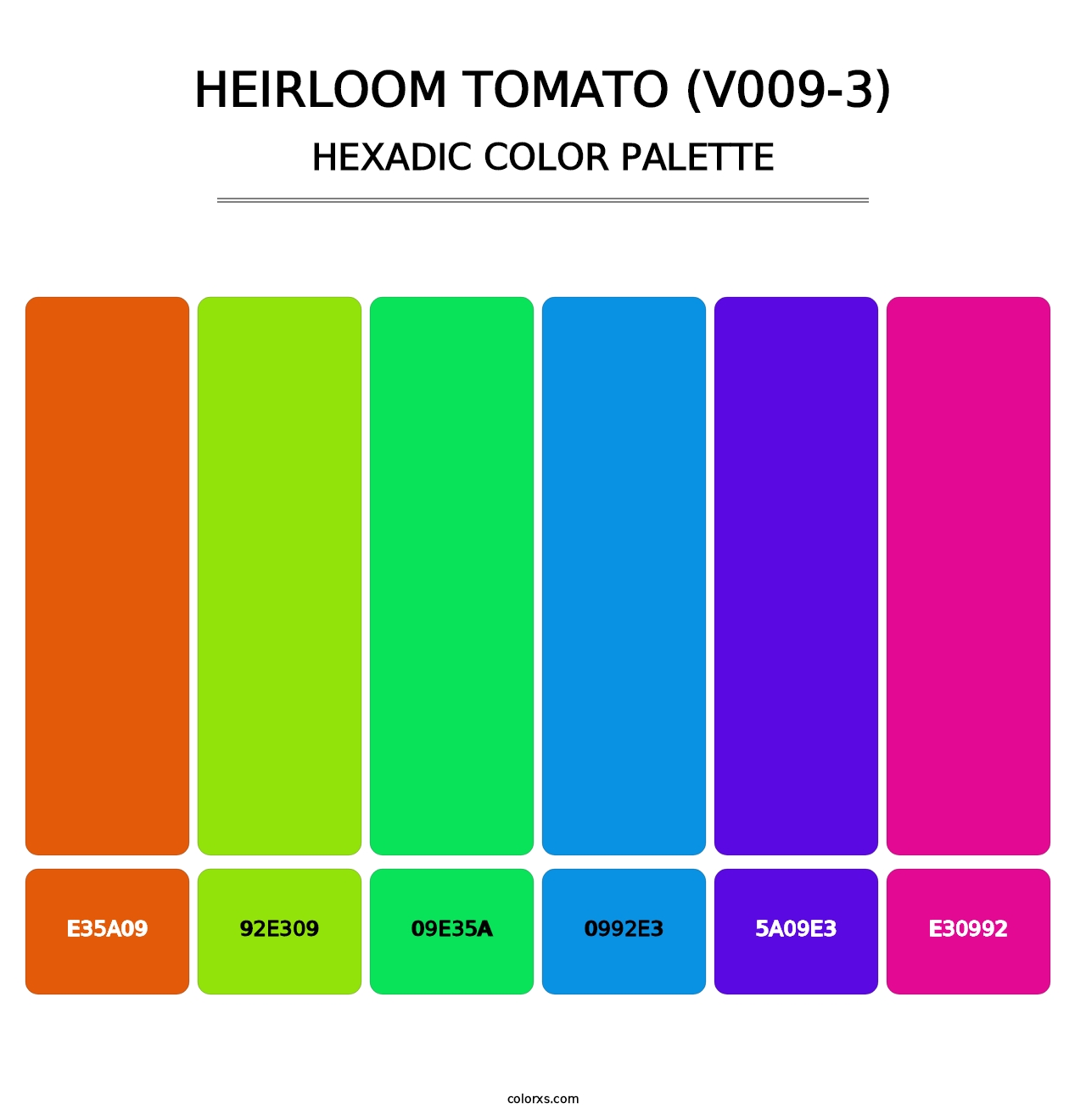Heirloom Tomato (V009-3) - Hexadic Color Palette