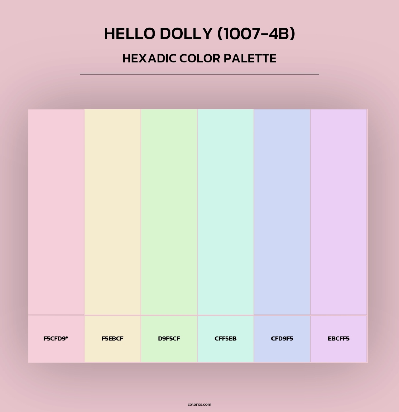 Hello Dolly (1007-4B) - Hexadic Color Palette