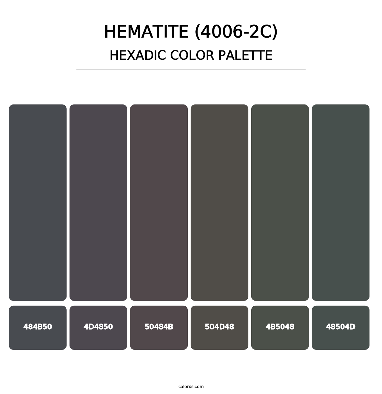 Hematite (4006-2C) - Hexadic Color Palette