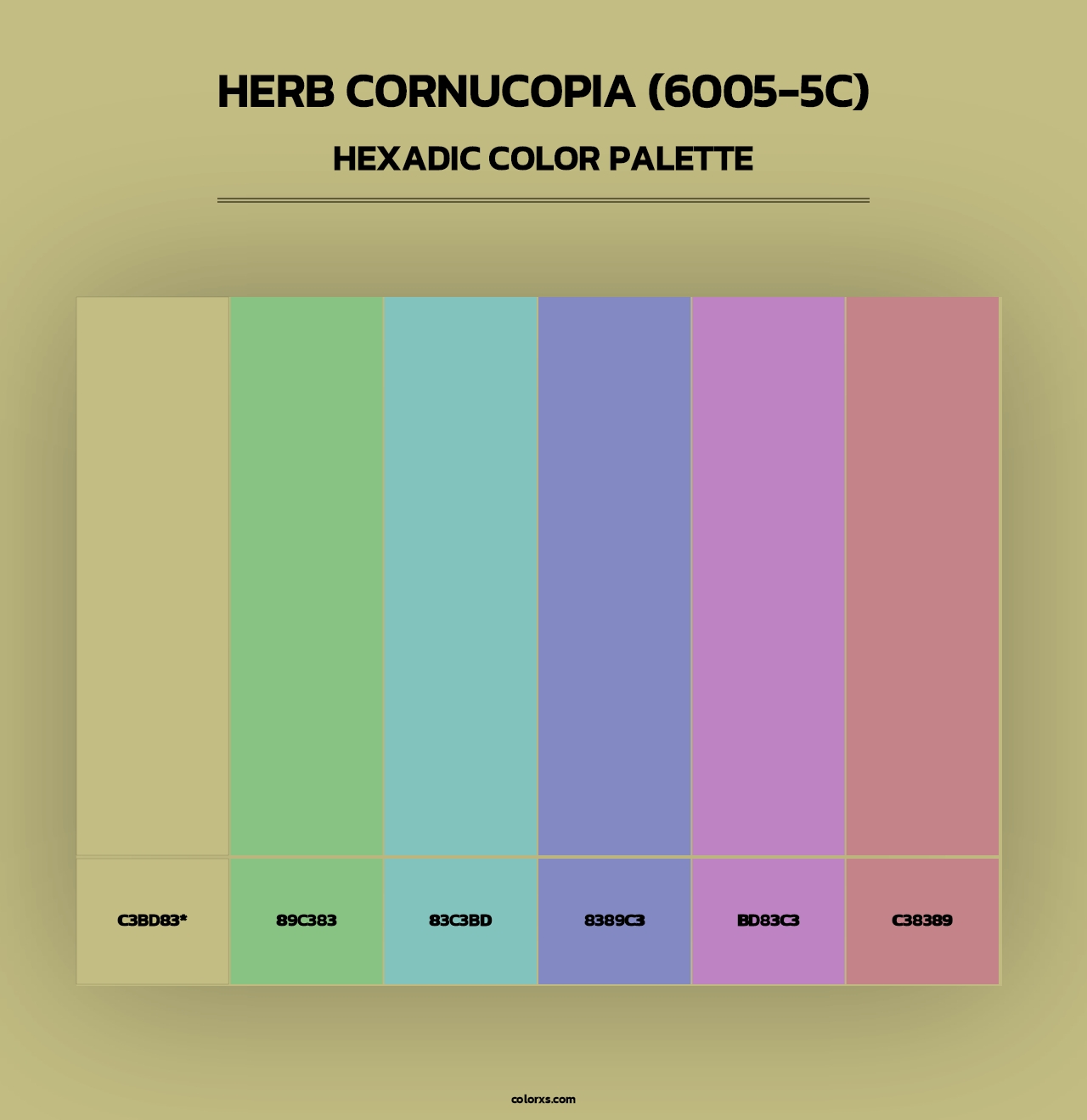 Herb Cornucopia (6005-5C) - Hexadic Color Palette