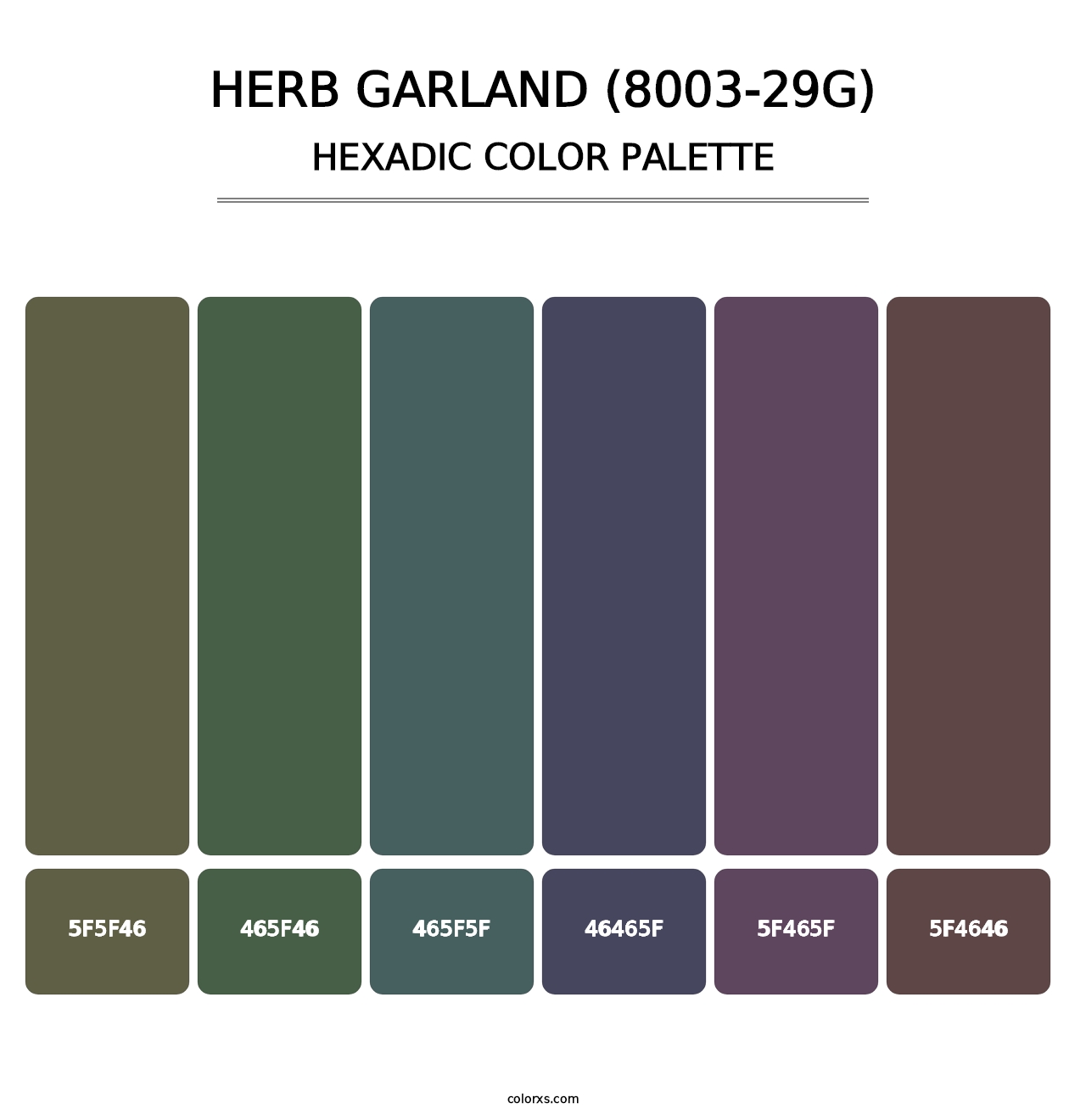 Herb Garland (8003-29G) - Hexadic Color Palette