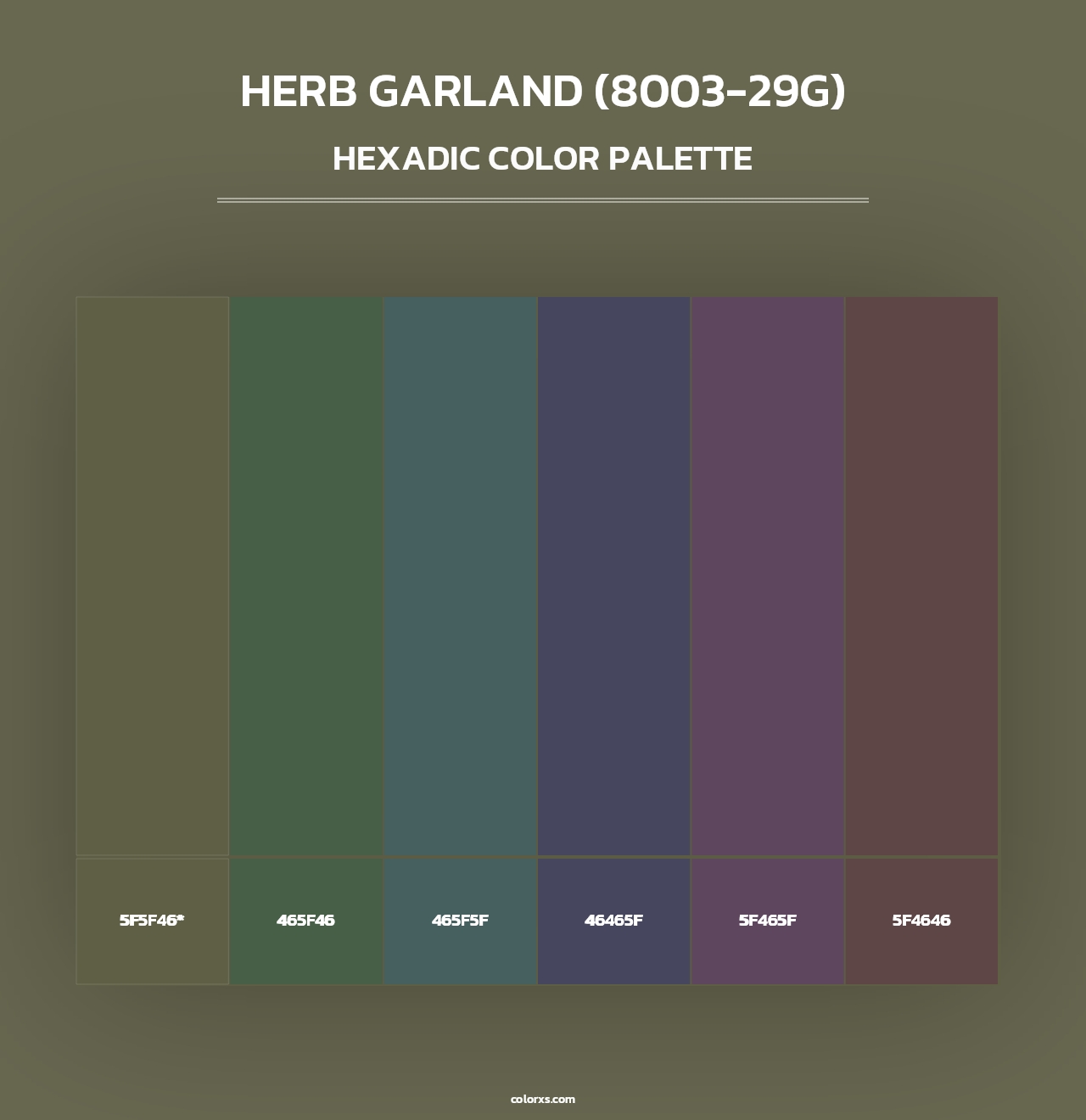 Herb Garland (8003-29G) - Hexadic Color Palette
