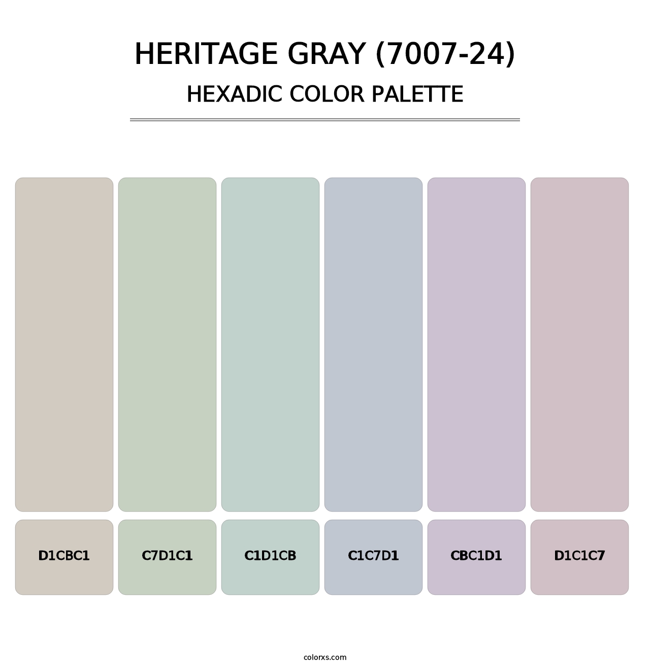 Heritage Gray (7007-24) - Hexadic Color Palette