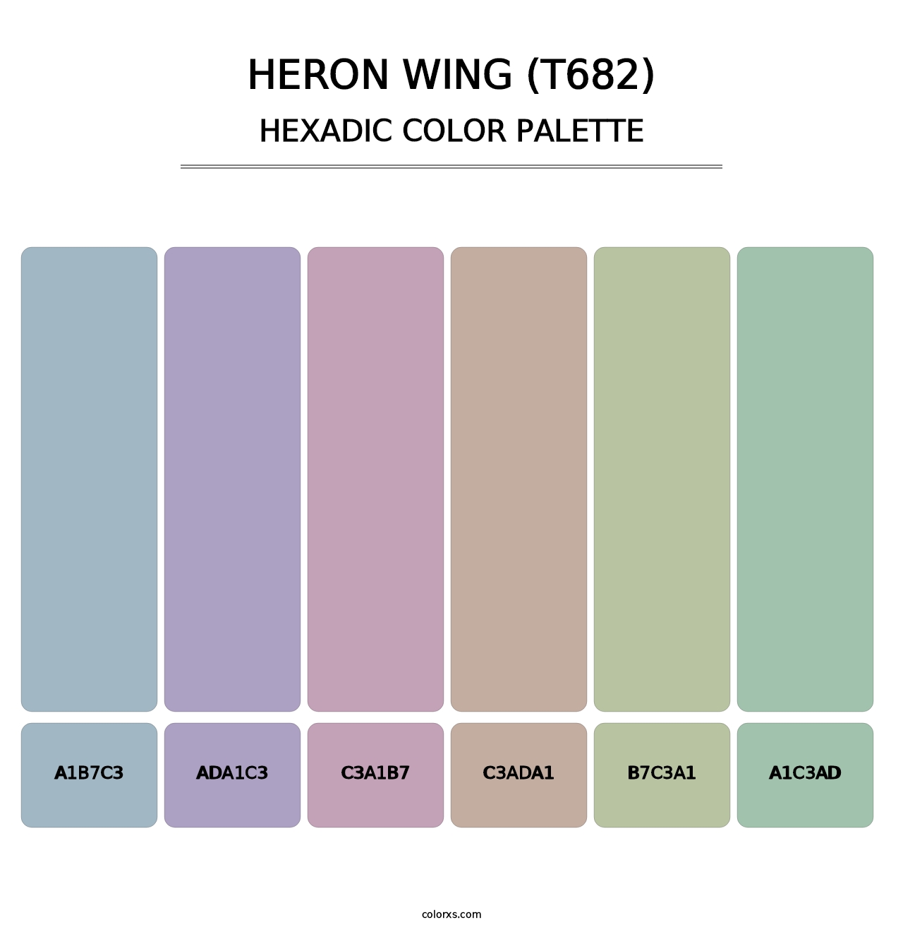 Heron Wing (T682) - Hexadic Color Palette