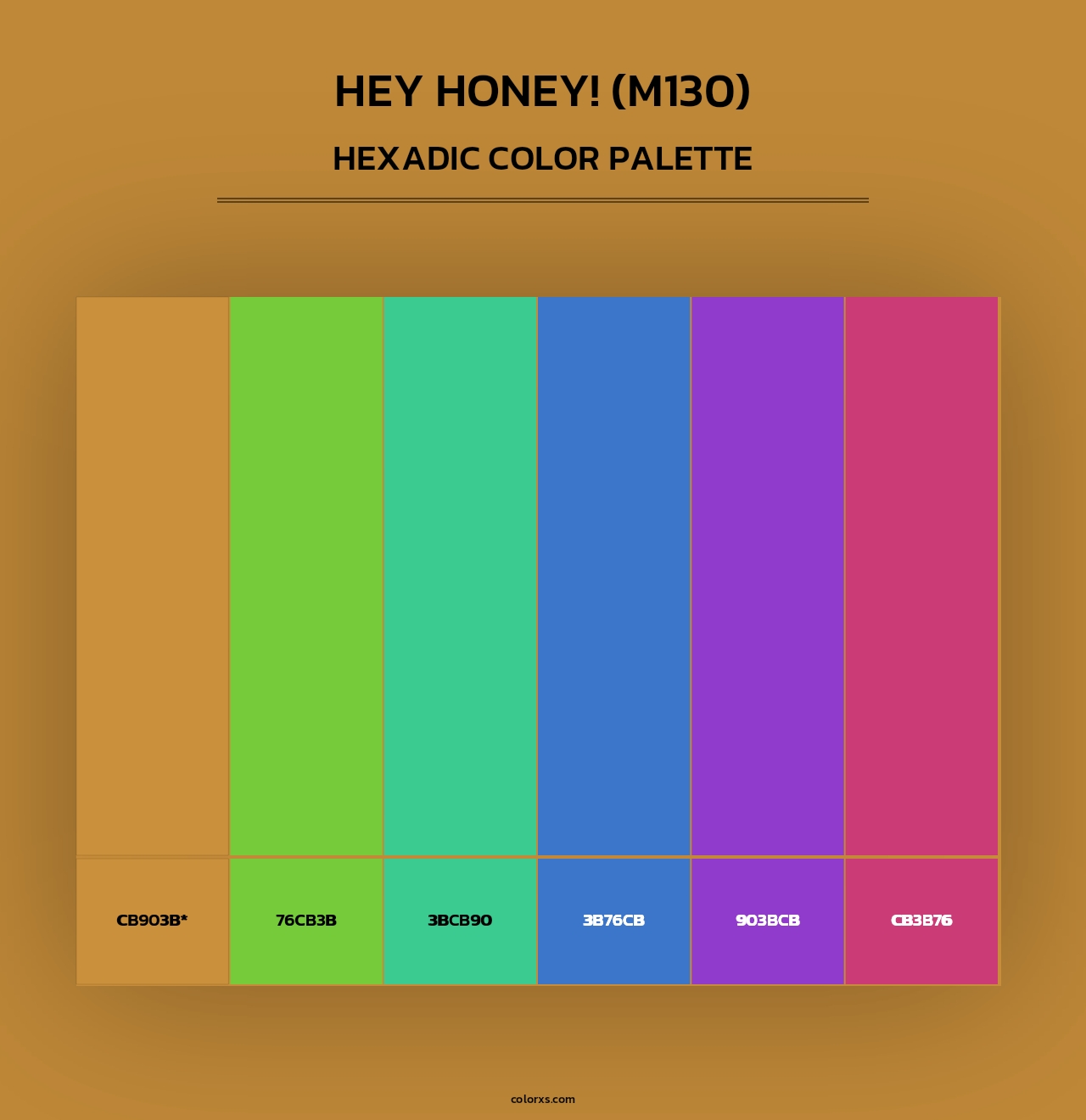 Hey Honey! (M130) - Hexadic Color Palette