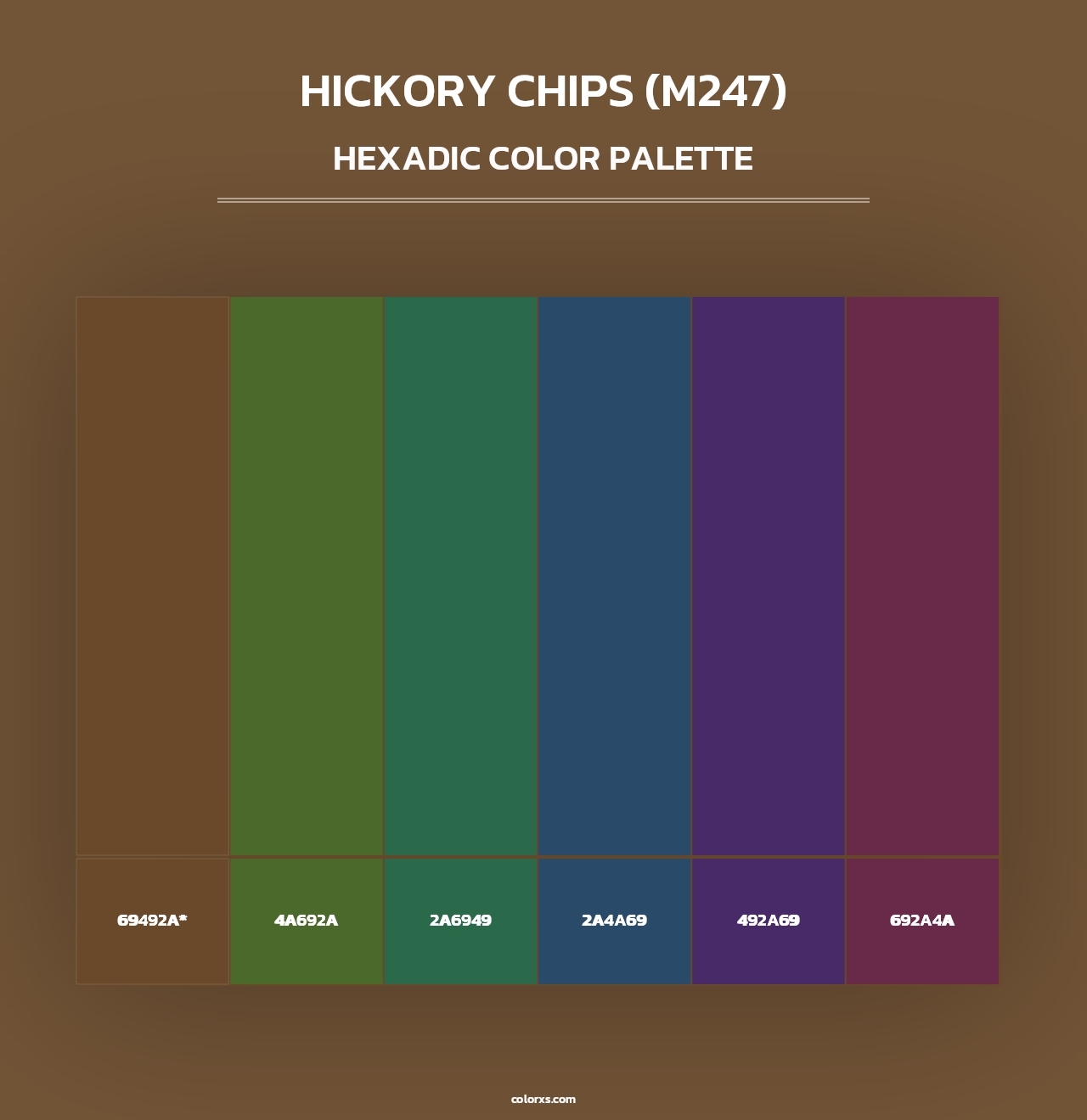 Hickory Chips (M247) - Hexadic Color Palette