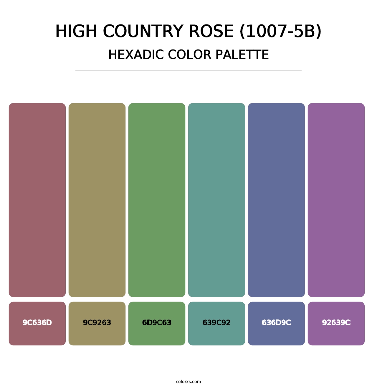 High Country Rose (1007-5B) - Hexadic Color Palette