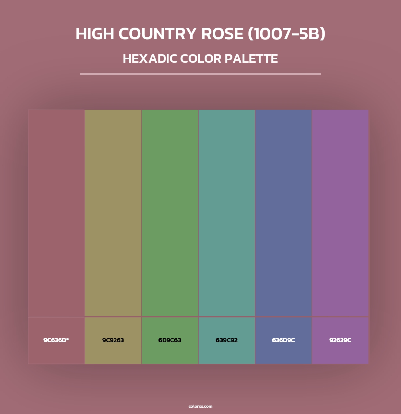 High Country Rose (1007-5B) - Hexadic Color Palette
