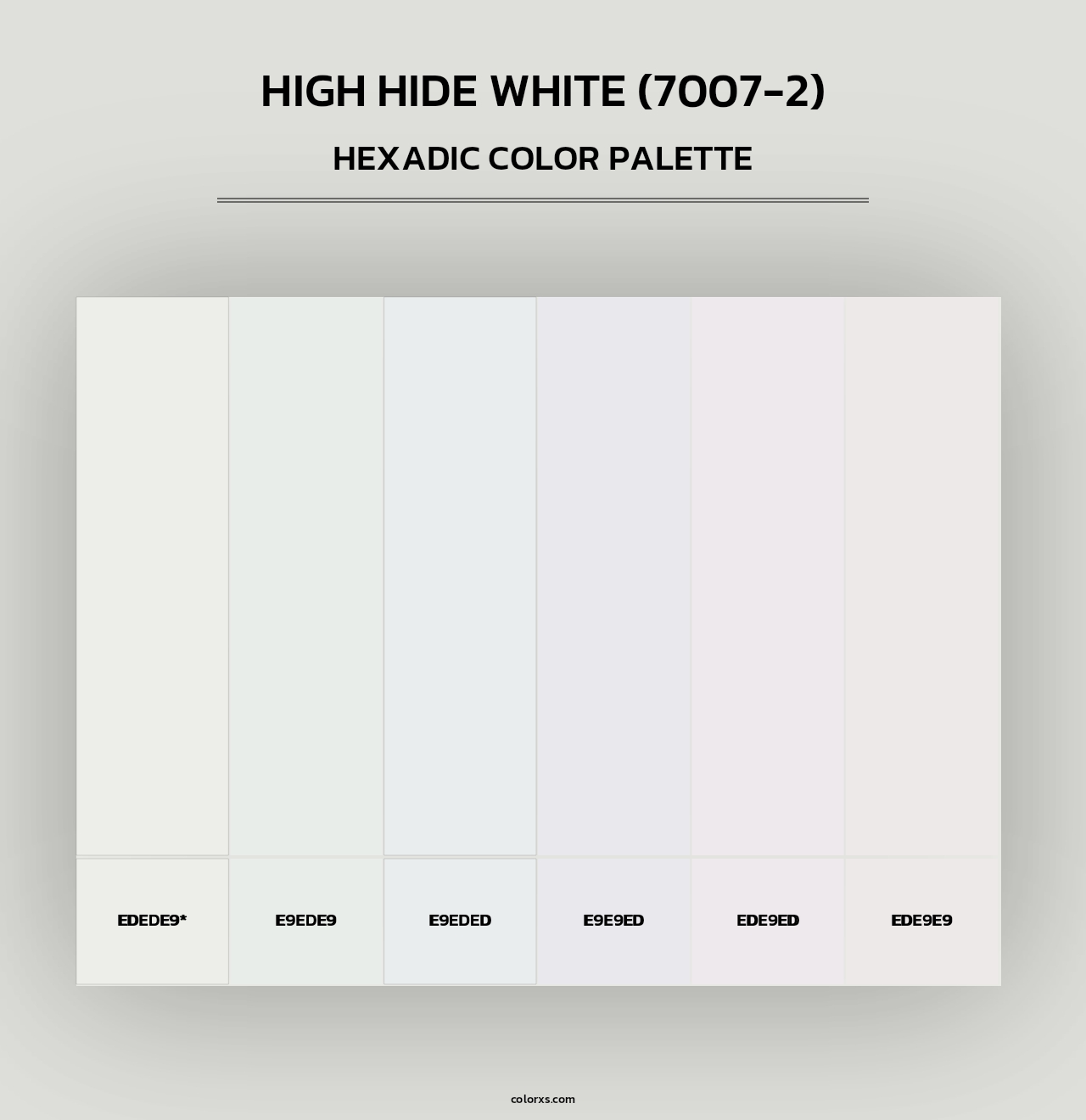 High Hide White (7007-2) - Hexadic Color Palette