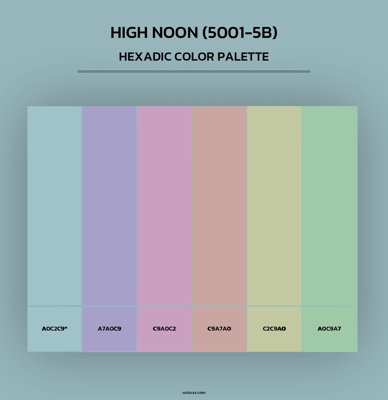 High Noon (5001-5B) - Hexadic Color Palette