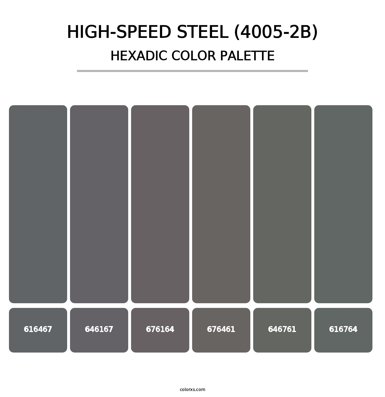 High-Speed Steel (4005-2B) - Hexadic Color Palette