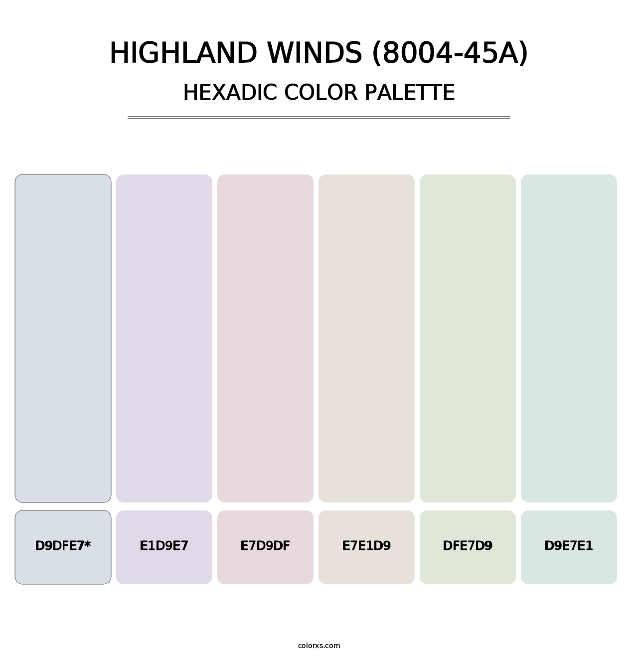 Highland Winds (8004-45A) - Hexadic Color Palette