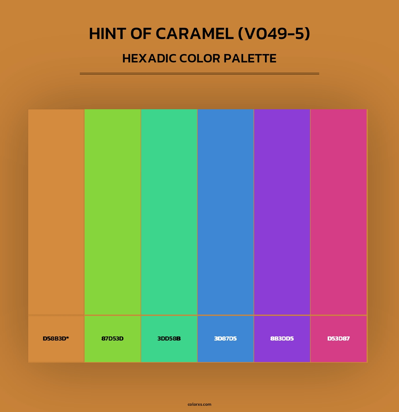 Hint of Caramel (V049-5) - Hexadic Color Palette