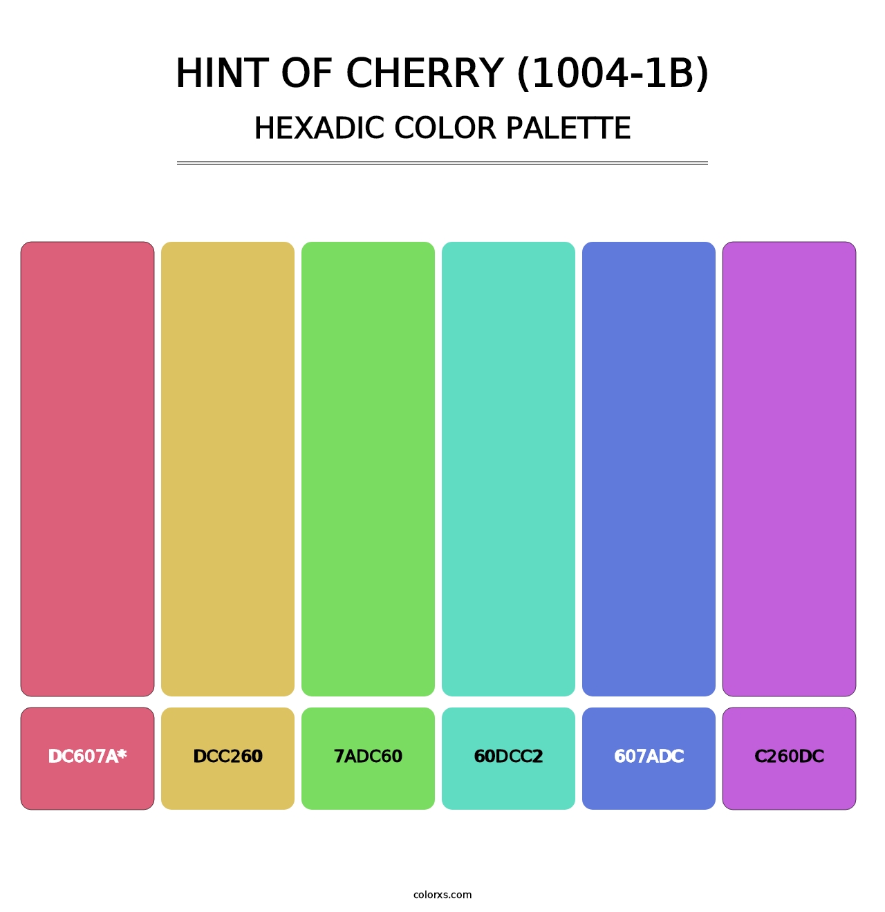 Hint of Cherry (1004-1B) - Hexadic Color Palette