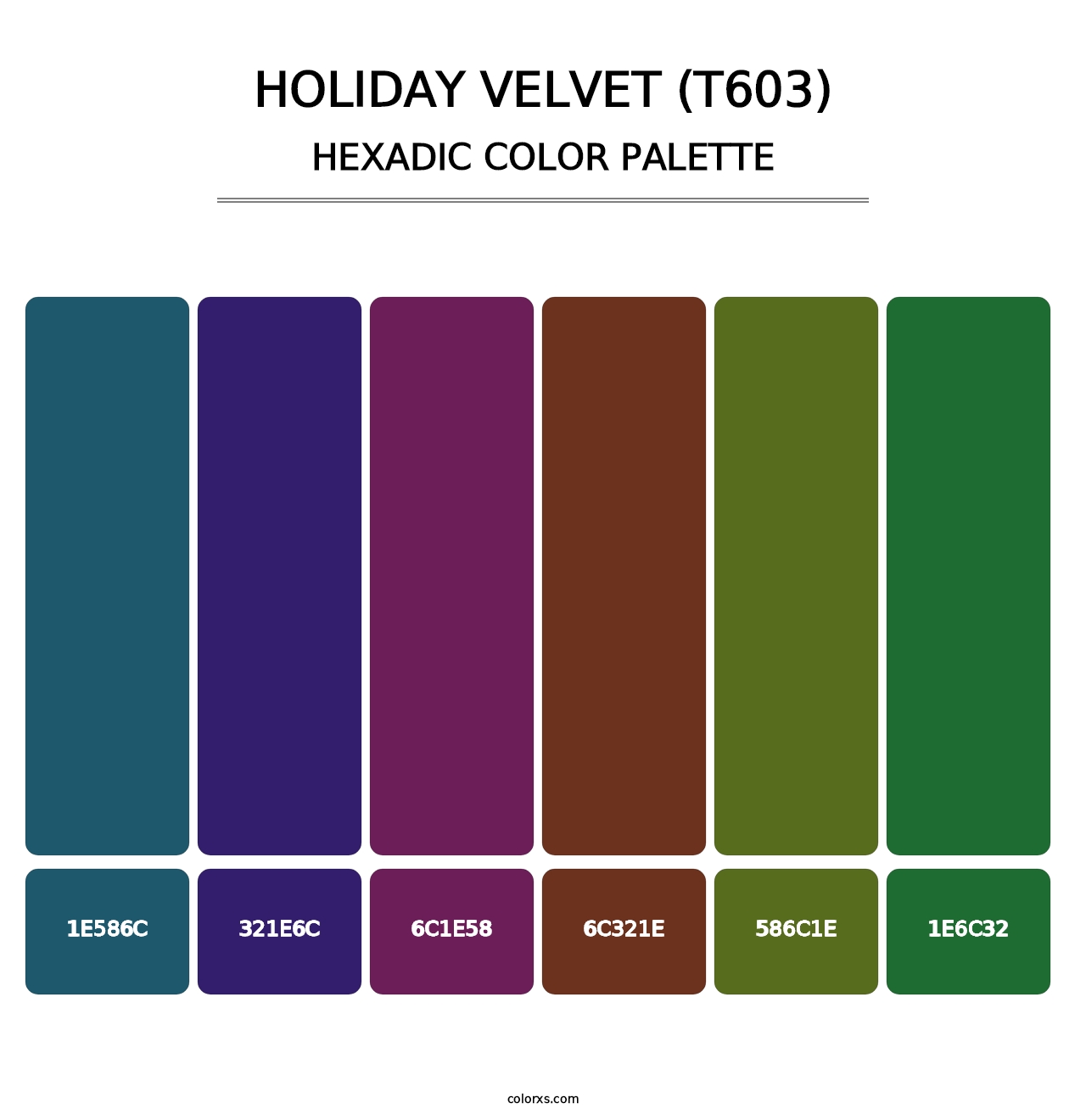 Holiday Velvet (T603) - Hexadic Color Palette