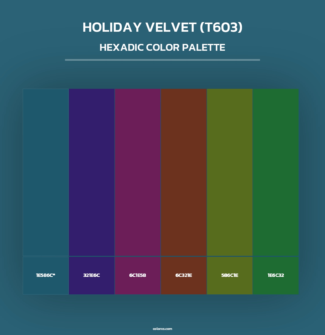 Holiday Velvet (T603) - Hexadic Color Palette