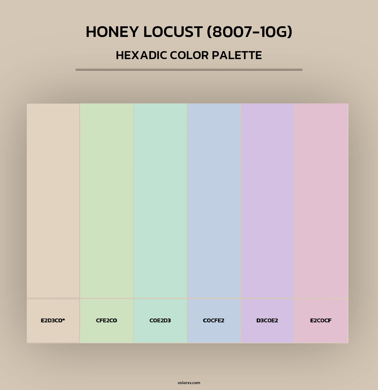 Honey Locust (8007-10G) - Hexadic Color Palette