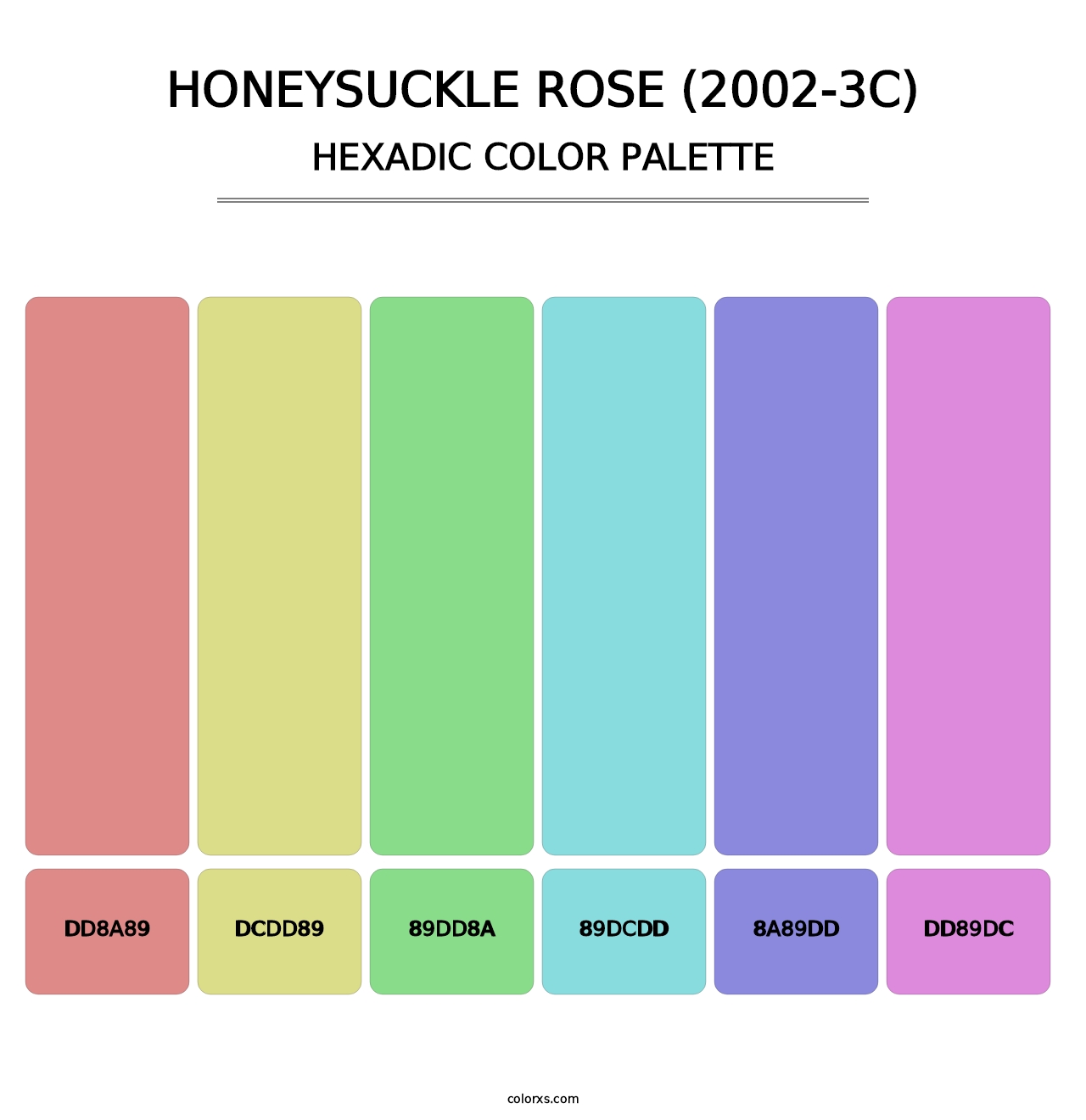Honeysuckle Rose (2002-3C) - Hexadic Color Palette
