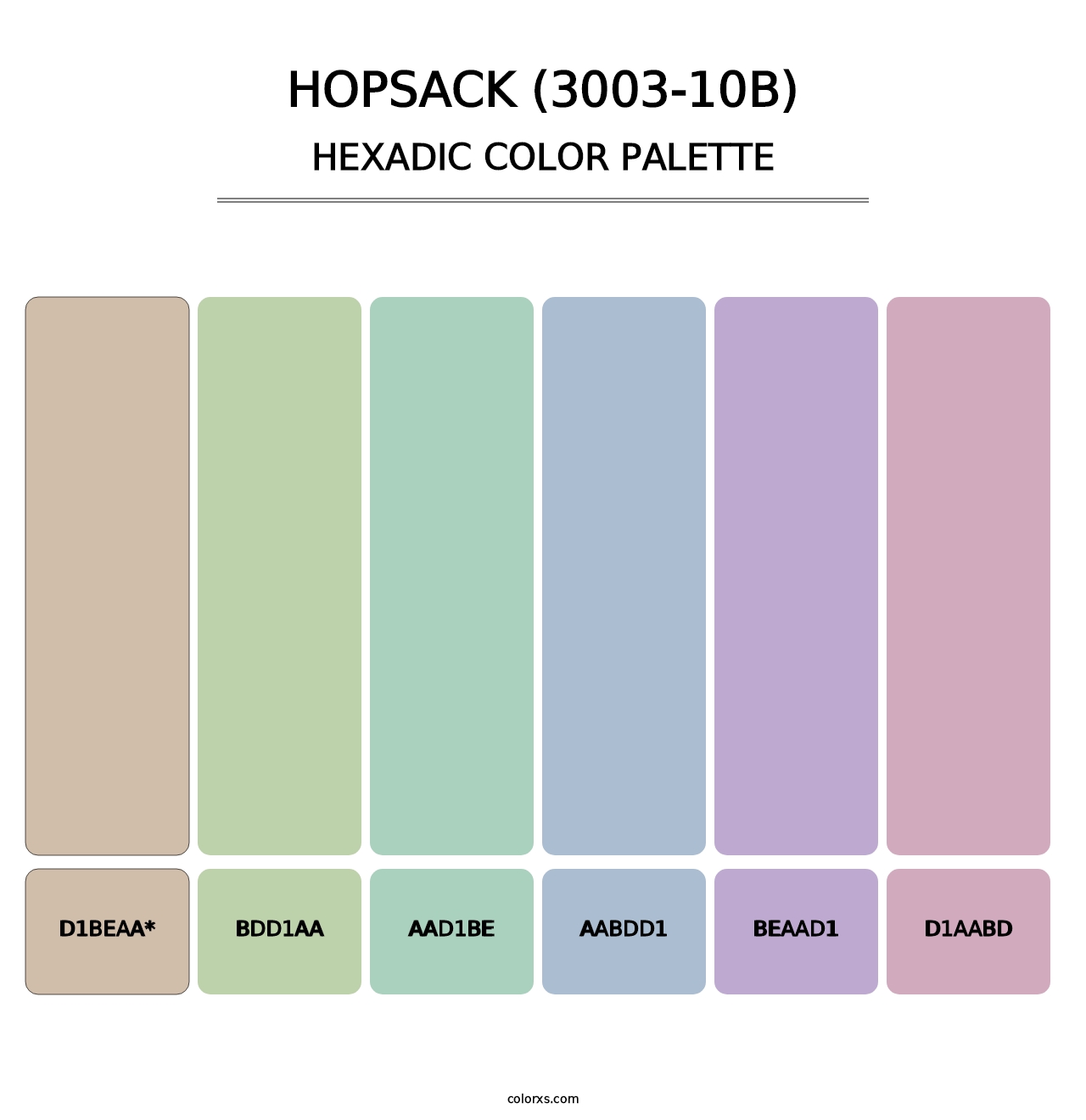 Hopsack (3003-10B) - Hexadic Color Palette