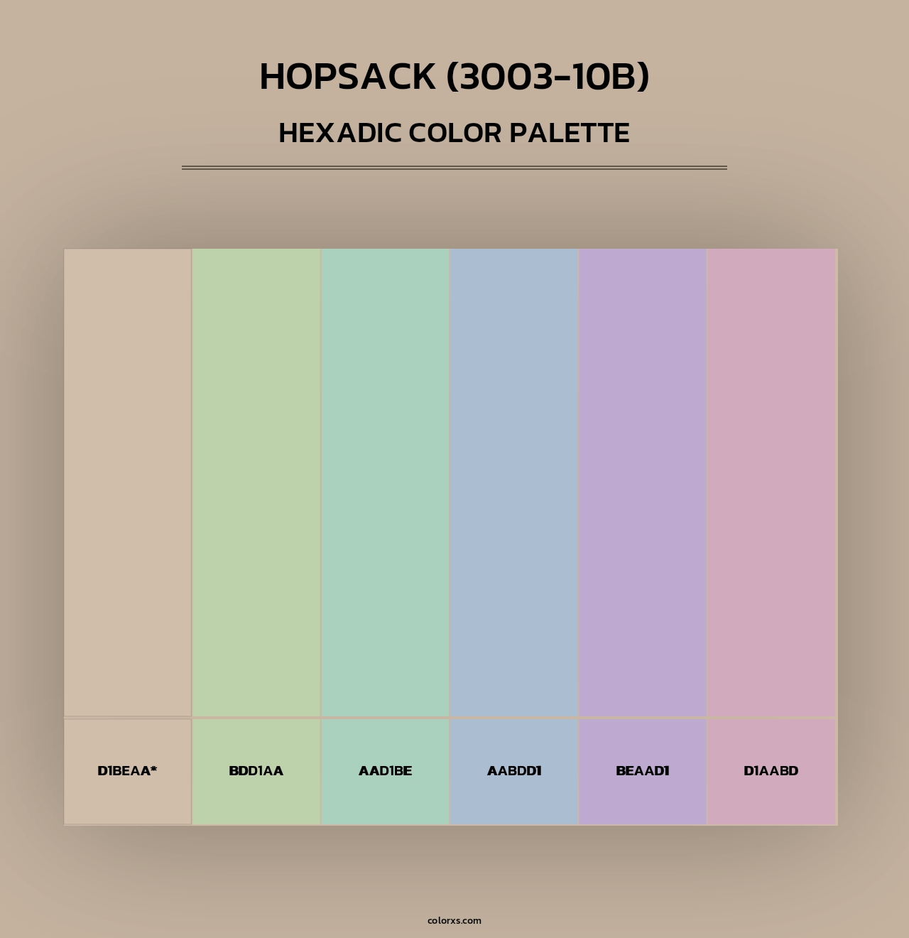 Hopsack (3003-10B) - Hexadic Color Palette