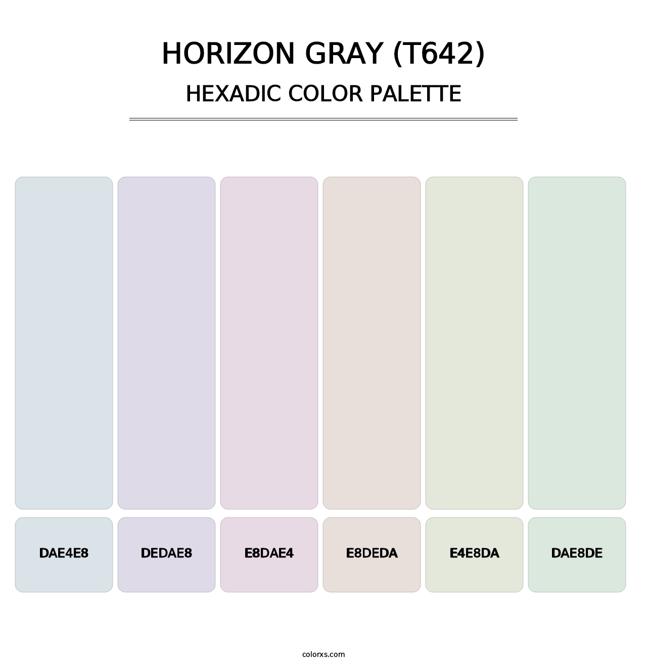 Horizon Gray (T642) - Hexadic Color Palette