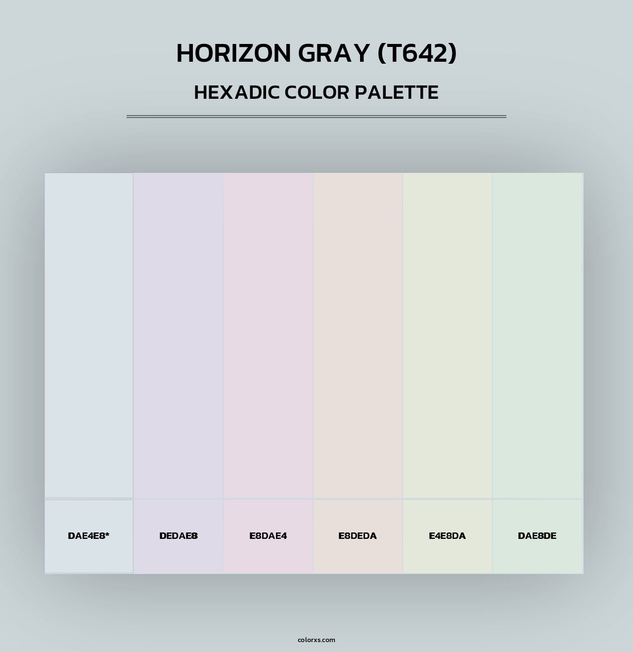 Horizon Gray (T642) - Hexadic Color Palette