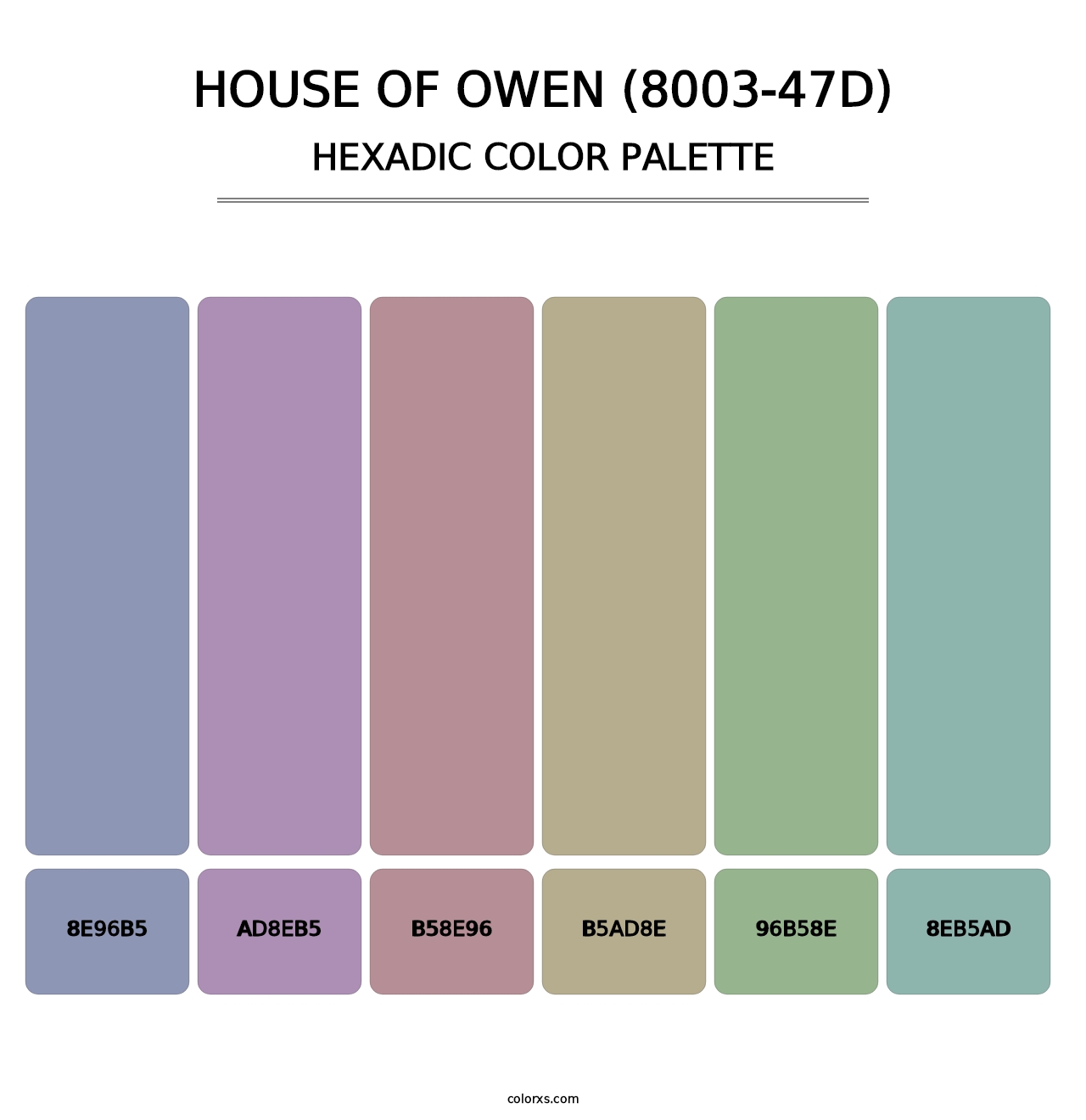 House of Owen (8003-47D) - Hexadic Color Palette