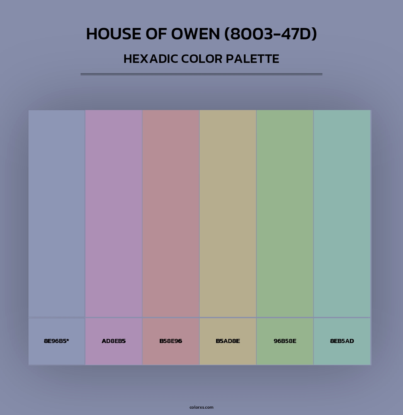 House of Owen (8003-47D) - Hexadic Color Palette