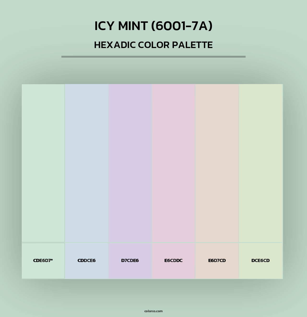 Icy Mint (6001-7A) - Hexadic Color Palette