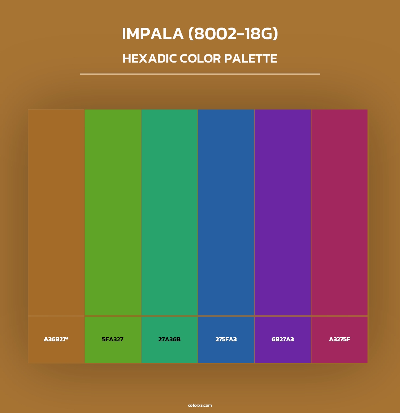 Impala (8002-18G) - Hexadic Color Palette