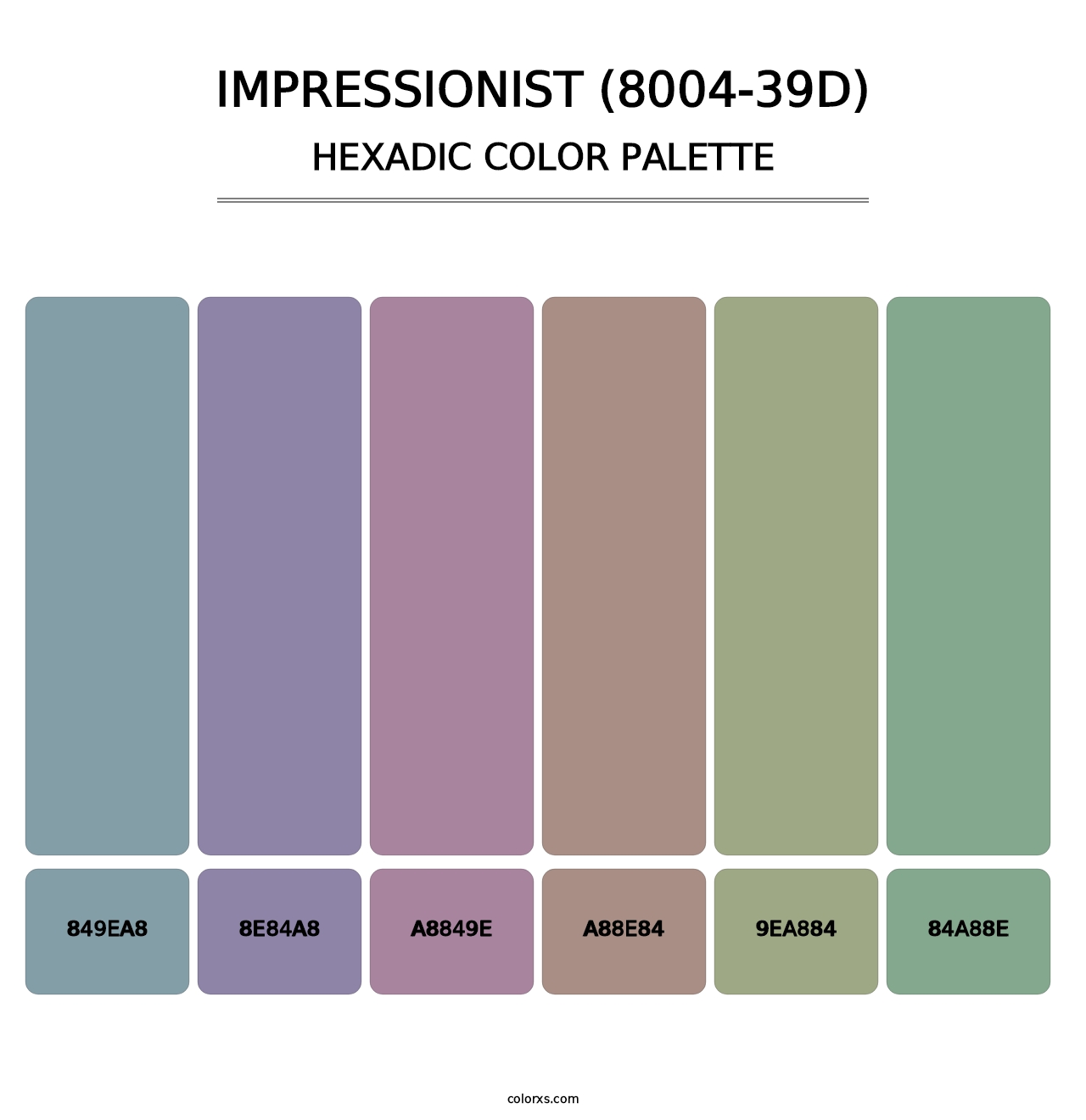 Impressionist (8004-39D) - Hexadic Color Palette
