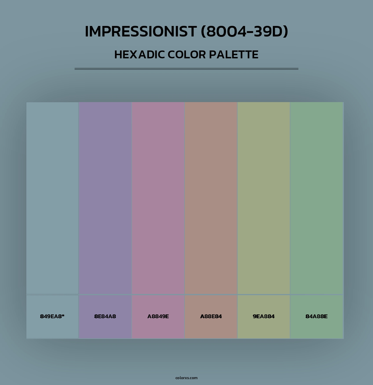 Impressionist (8004-39D) - Hexadic Color Palette