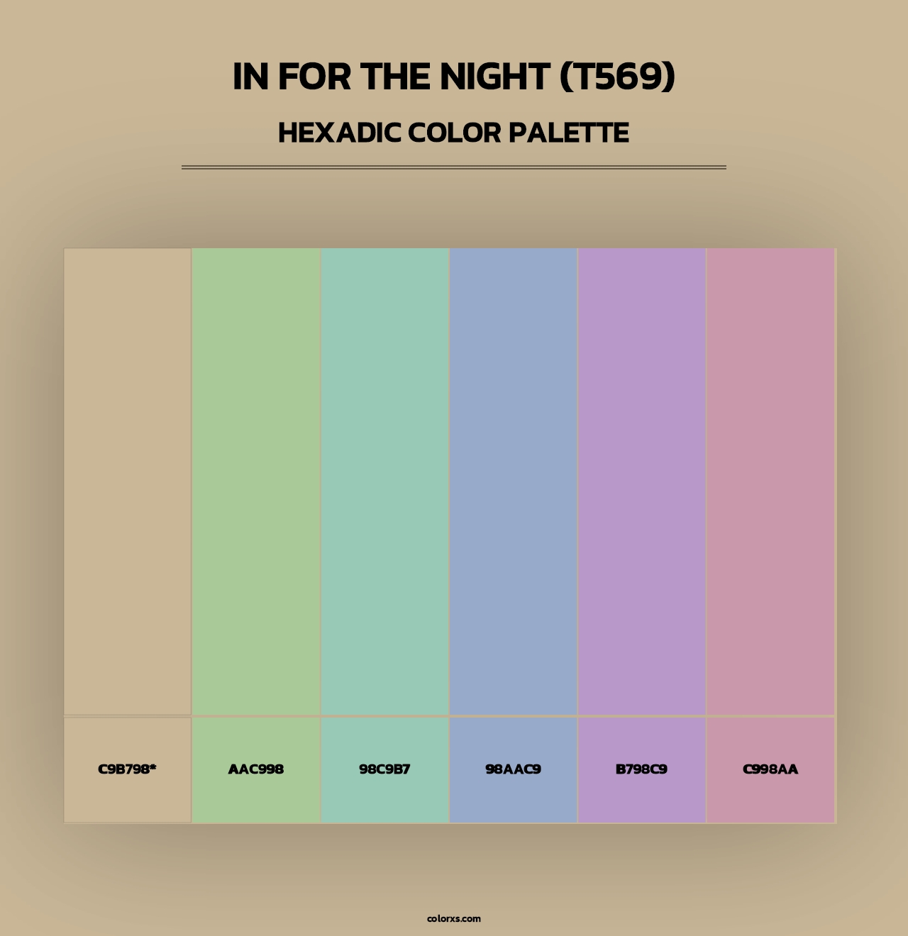 In for the Night (T569) - Hexadic Color Palette