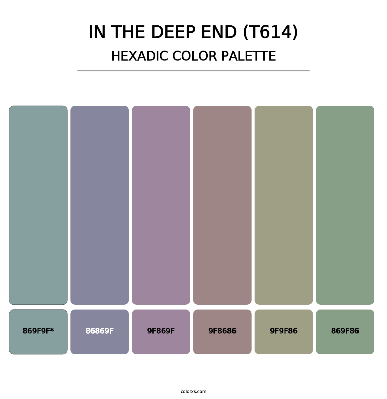 In the Deep End (T614) - Hexadic Color Palette