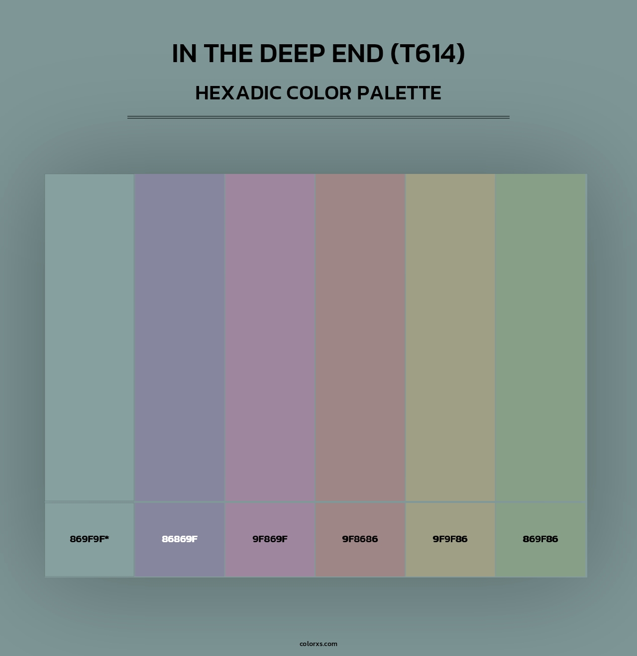 In the Deep End (T614) - Hexadic Color Palette