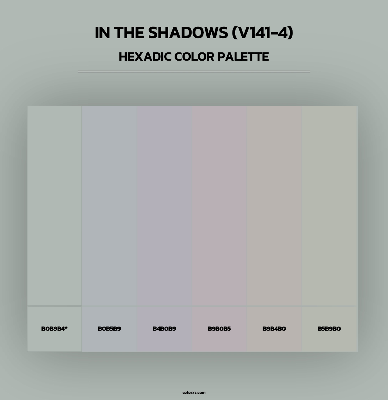 In the Shadows (V141-4) - Hexadic Color Palette