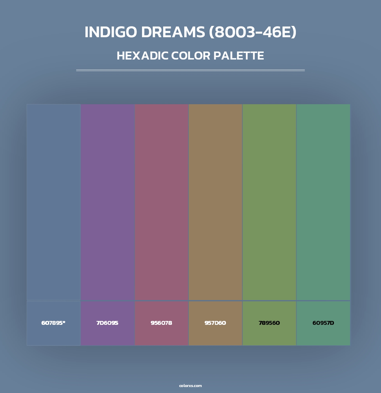 Indigo Dreams (8003-46E) - Hexadic Color Palette