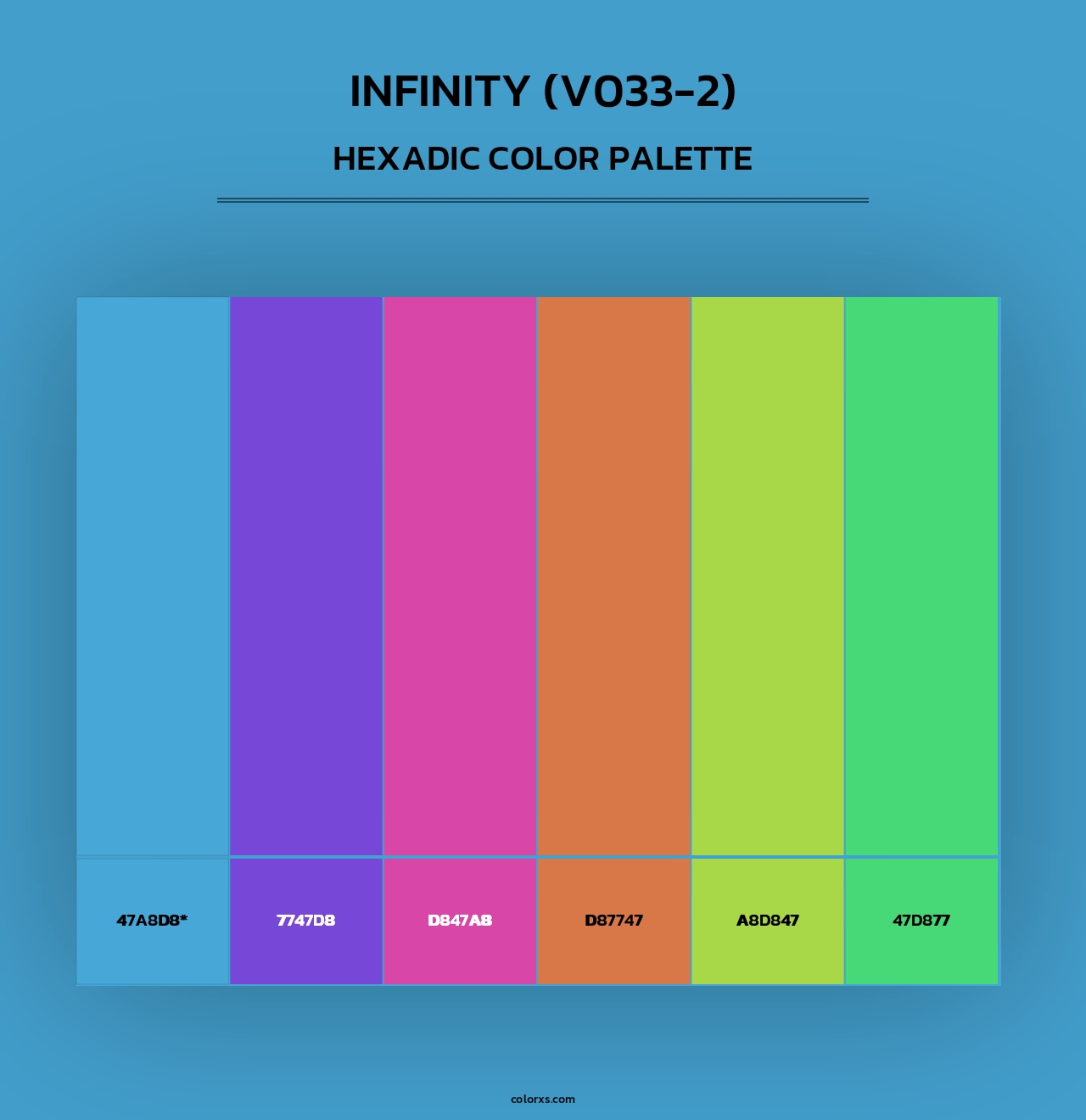 Infinity (V033-2) - Hexadic Color Palette