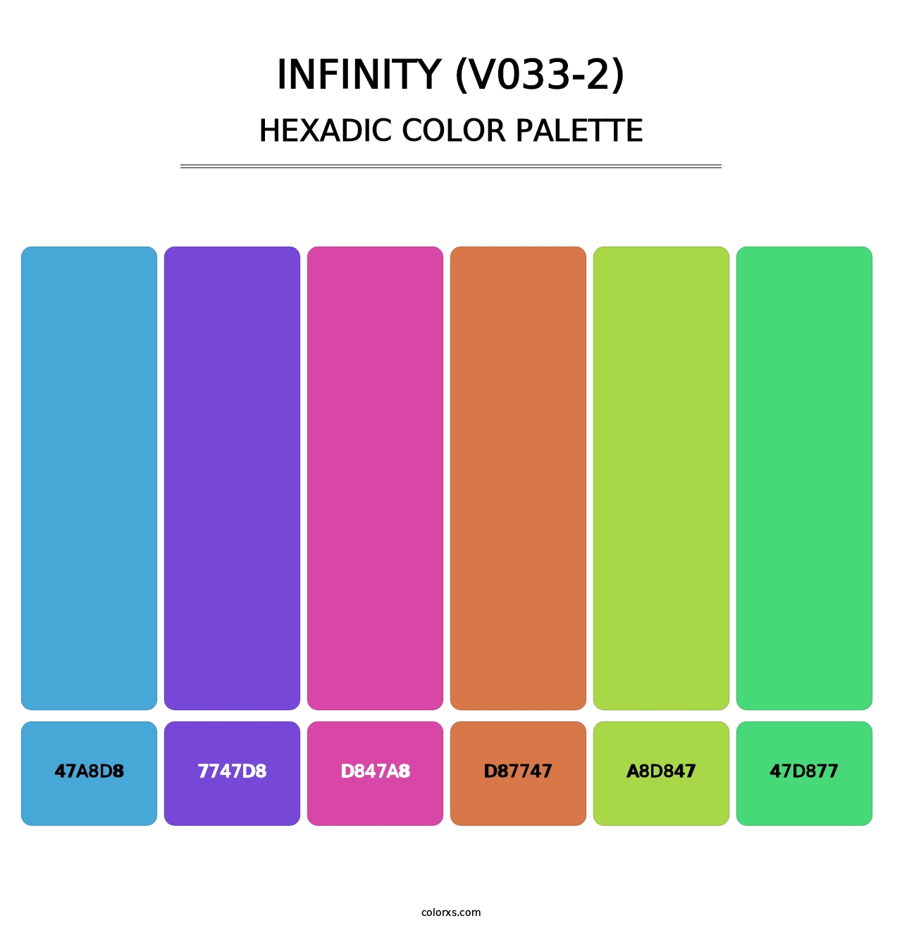 Infinity (V033-2) - Hexadic Color Palette