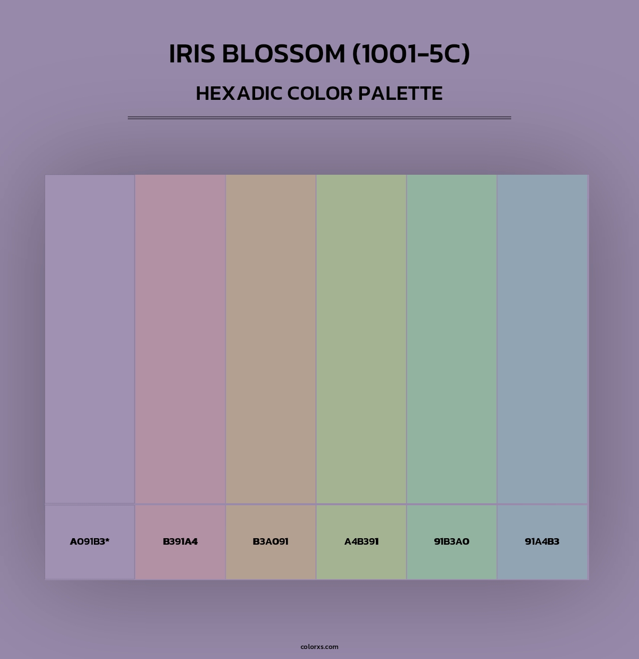 Iris Blossom (1001-5C) - Hexadic Color Palette