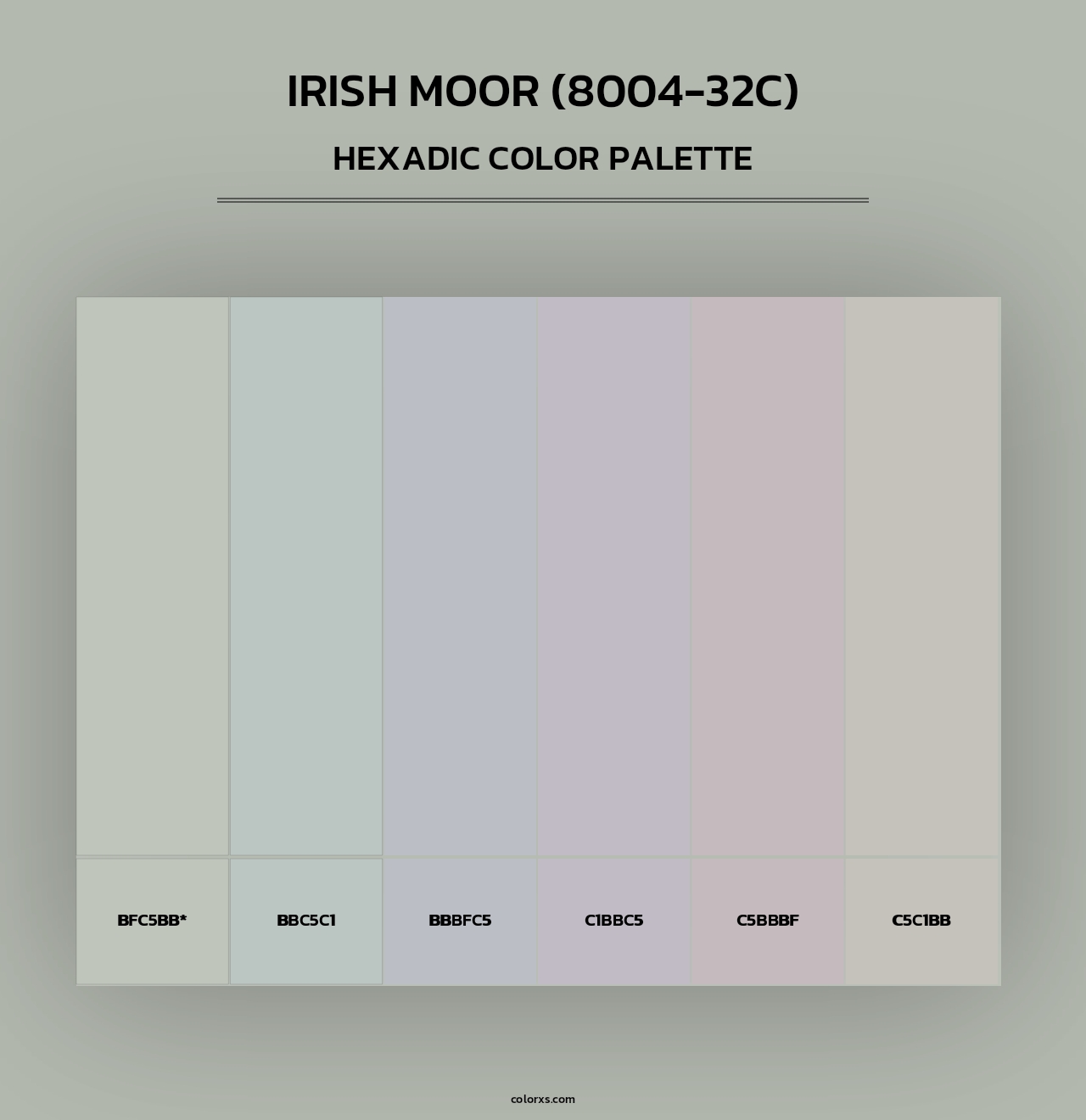 Irish Moor (8004-32C) - Hexadic Color Palette