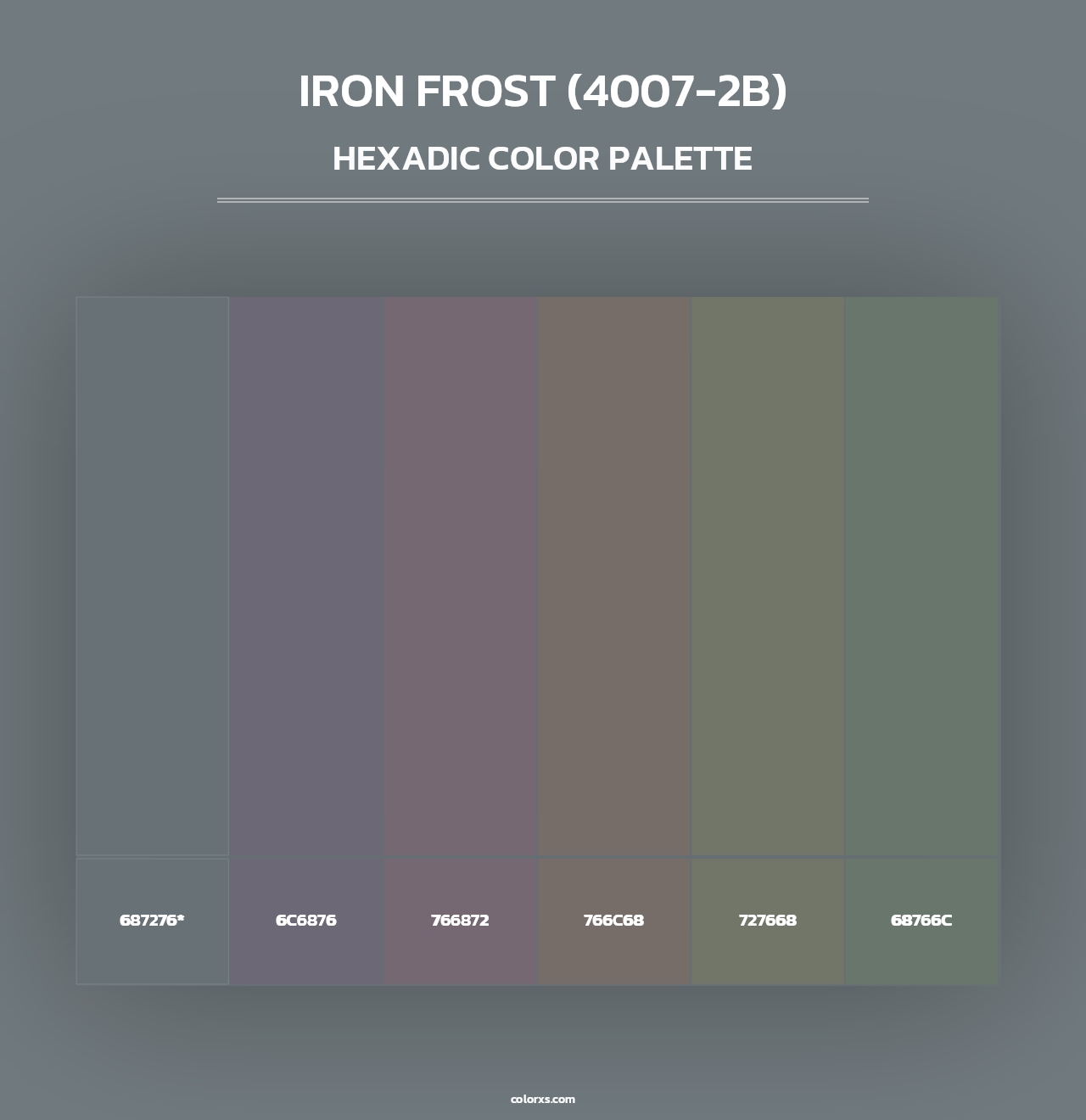 Iron Frost (4007-2B) - Hexadic Color Palette
