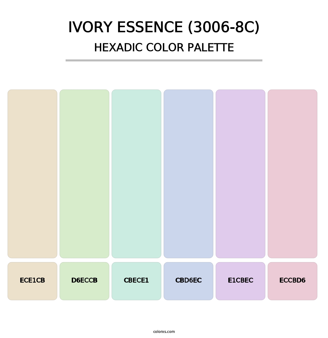 Ivory Essence (3006-8C) - Hexadic Color Palette
