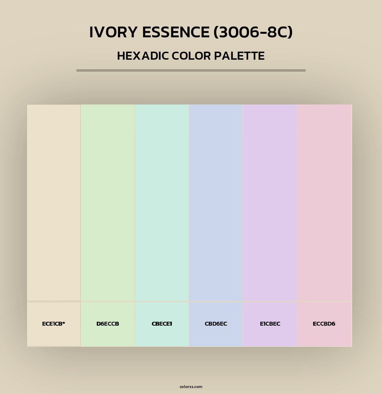 Ivory Essence (3006-8C) - Hexadic Color Palette