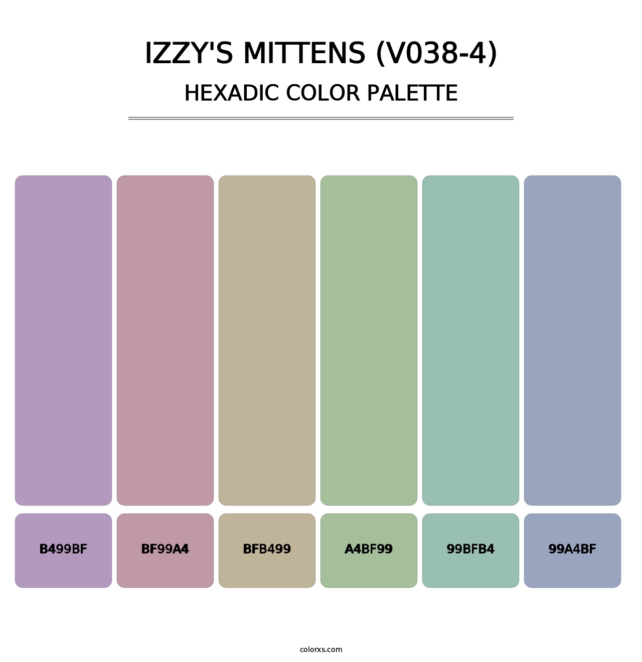 Izzy's Mittens (V038-4) - Hexadic Color Palette