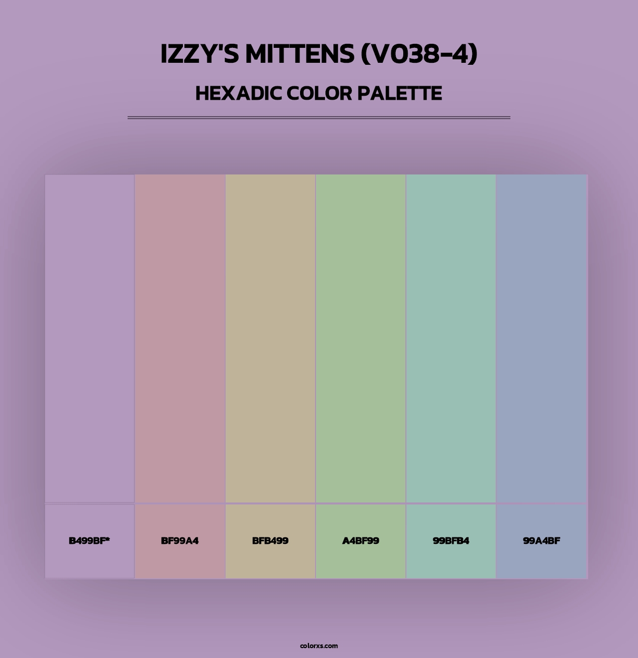 Izzy's Mittens (V038-4) - Hexadic Color Palette