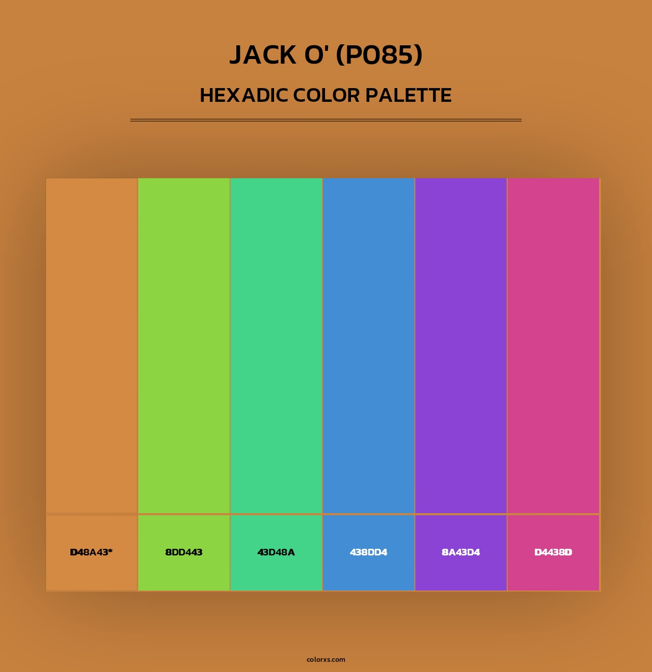 Jack O' (P085) - Hexadic Color Palette