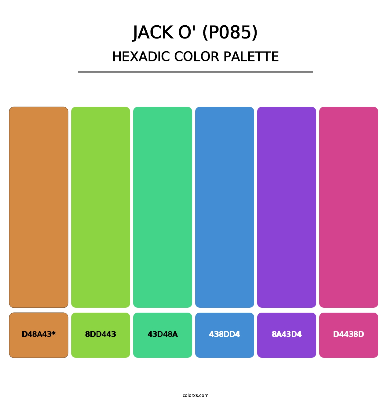Jack O' (P085) - Hexadic Color Palette