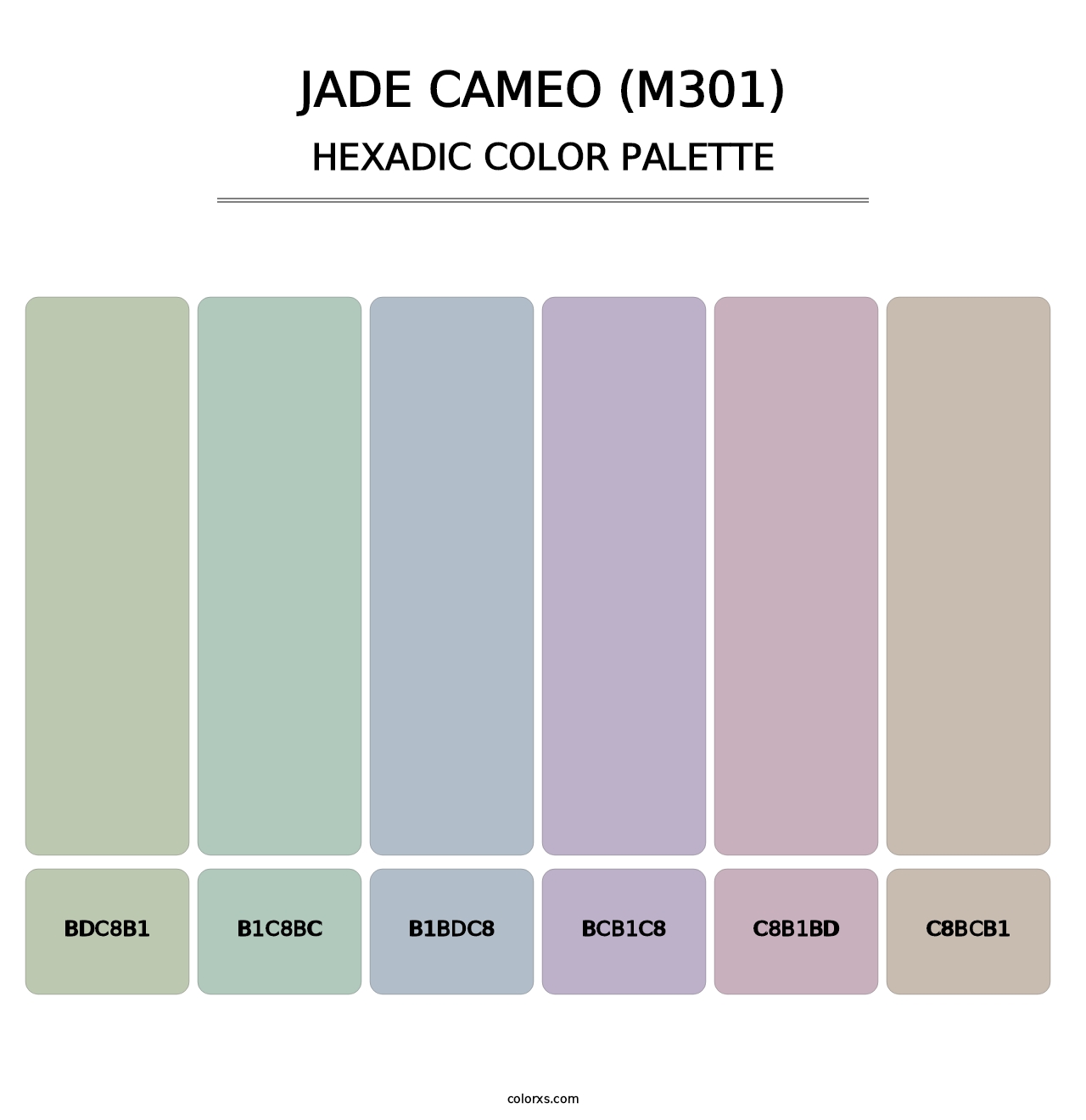 Jade Cameo (M301) - Hexadic Color Palette